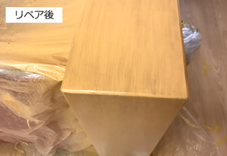 キッチンの角の擦